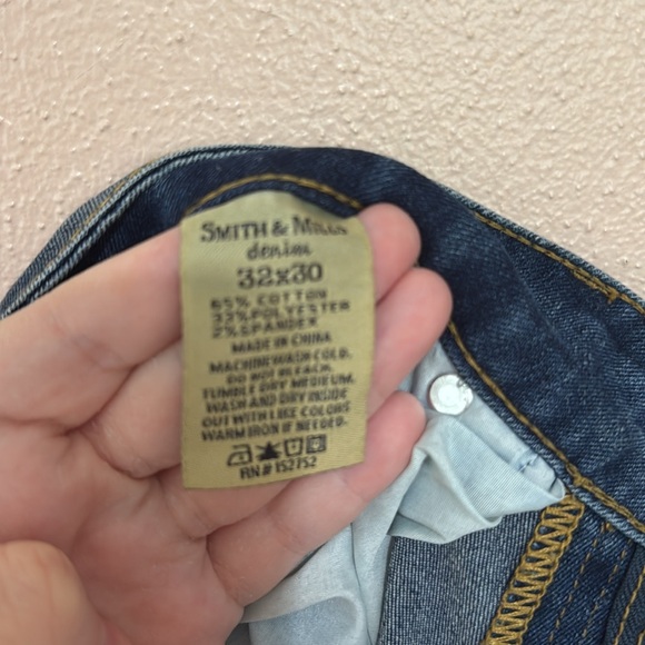 Smith and Mills Jeans Men's Size 32 x 30 Blue Denim Stretch Dark Wash • - Picture 7 of 7
